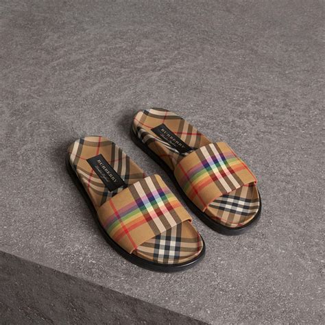 burberry slides rainbow|burberry sandals farfetch.